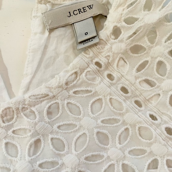 Jcrew White Eyelet top - Picture 2 of 3